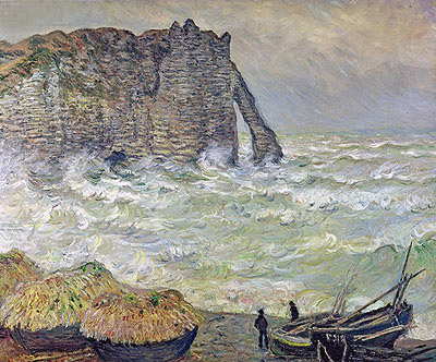 Etretat, Rough Sea, 1883 | Claude Monet | Giclée Leinwand Kunstdruck