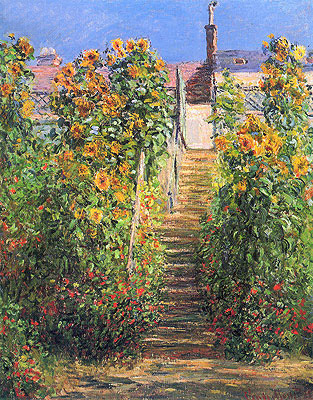 The Steps at Vetheuil, 1881 | Claude Monet | Giclée Leinwand Kunstdruck