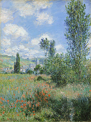 View of Vetheuil, 1880 | Claude Monet | Giclée Leinwand Kunstdruck
