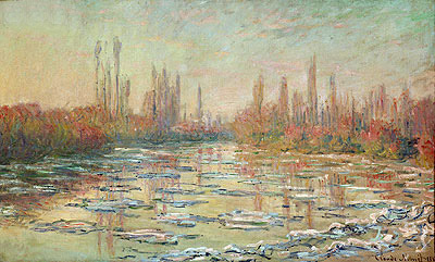 The Thaw on the Seine, near Vetheuil, 1880 | Claude Monet | Giclée Leinwand Kunstdruck