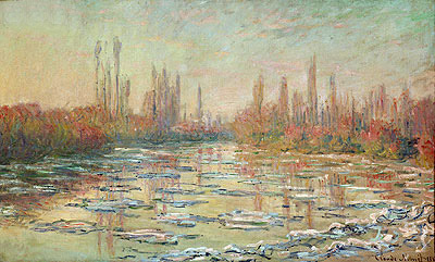 The Thaw on the Seine, near Vetheuil, 1880 | Claude Monet