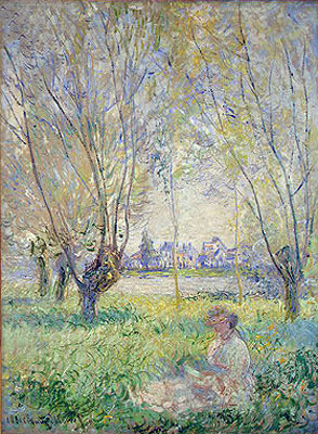 Woman Seated under the Willows, 1880 | Claude Monet | Giclée Leinwand Kunstdruck