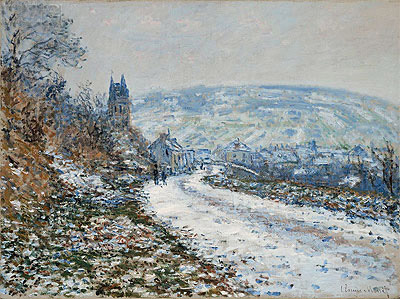 Entrance to the Village of Vetheuil in Winter, 1879 | Claude Monet | Giclée Leinwand Kunstdruck