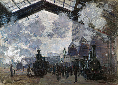 The Gare St-Lazare, 1877 | Claude Monet | Giclée Leinwand Kunstdruck