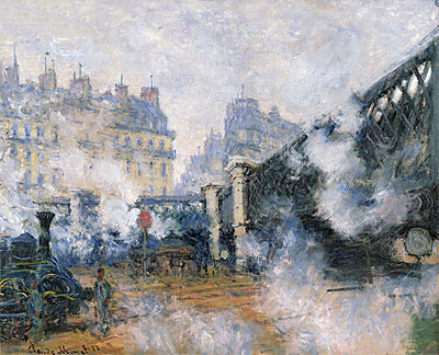The Pont de l'Europe, Saint Lazare Station, 1877 | Claude Monet | Giclée Leinwand Kunstdruck