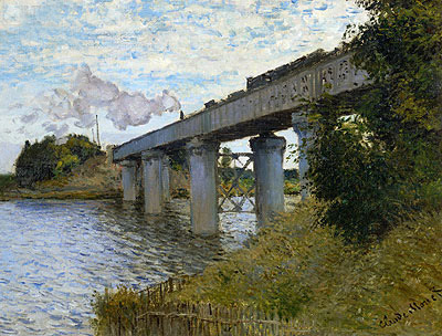 The Railway Bridge at Argenteuil, c.1873/74 | Claude Monet | Giclée Leinwand Kunstdruck