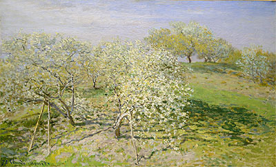 Spring (Fruit Trees in Bloom), 1873 | Claude Monet | Giclée Leinwand Kunstdruck