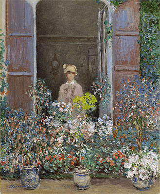 Camille Monet at the Window, Argenteuil, 1873 | Claude Monet | Giclée Leinwand Kunstdruck