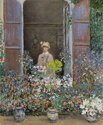 Camille Monet am Fenster, Argenteuil, 1873 | Claude Monet