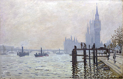 The Thames below Westminster, 1871 | Claude Monet | Giclée Leinwand Kunstdruck