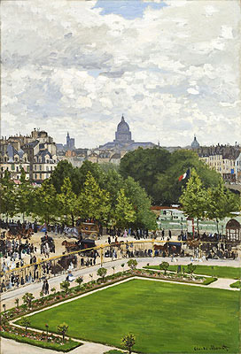 Garden of the Princess, Louvre, 1867 | Claude Monet | Giclée Leinwand Kunstdruck
