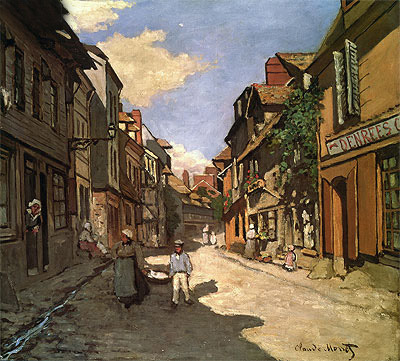 La Rue de La Bavolle at Honfleur, 1864 | Claude Monet | Giclée Leinwand Kunstdruck