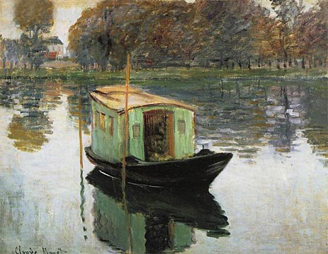 Claude Monet | The Studio Boat, c.1874 | Giclée Canvas Print
