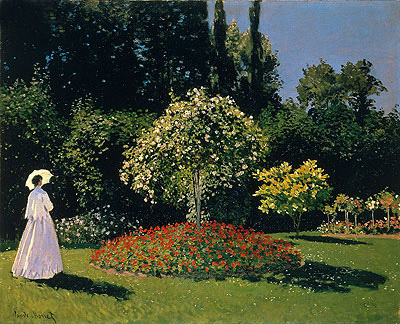 Woman in the Garden. Sainte Adresse, 1867 | Claude Monet | Giclée Canvas Print