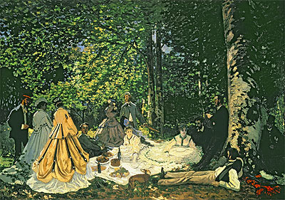 Luncheon on the Grass (Le Dejeuner sur l'Herbe), 1866 | Claude Monet | Giclée Leinwand Kunstdruck