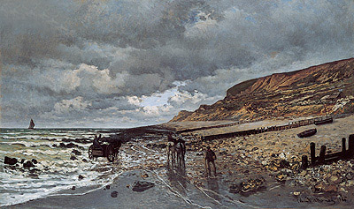 The Pointe de La Heve at Low Tide, 1865 | Claude Monet | Giclée Leinwand Kunstdruck