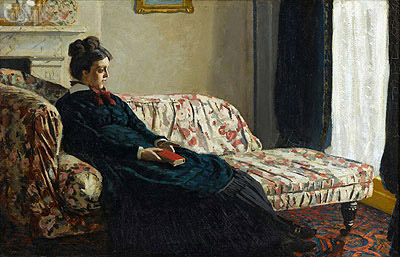 Meditation, Madame Monet Sitting on a Sofa, c.1871 | Claude Monet | Giclée Canvas Print