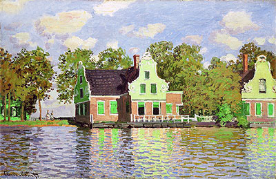 Houses on the Zaan River at Zaandam, c.1871/72 | Claude Monet | Giclée Leinwand Kunstdruck