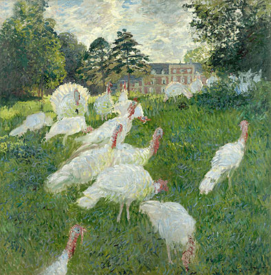 Die Truthähne, 1877 | Claude Monet | Giclée Leinwand Kunstdruck