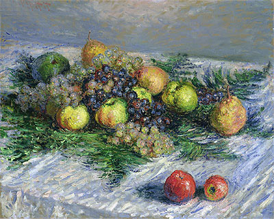 Fruit Still Life, Pears and Grapes, 1880 | Claude Monet | Giclée Canvas Print