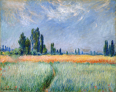 Claude Monet | Wheat Field, Corn, 1881 | Giclée Canvas Print
