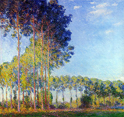 Poplars on the Banks of the Epte, Seen from Marsh, 1891 | Claude Monet | Giclée Leinwand Kunstdruck