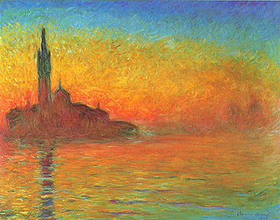Dämmerung, Venedig in der Dämmerung, 1908 | Claude Monet | Giclée Leinwand Kunstdruck