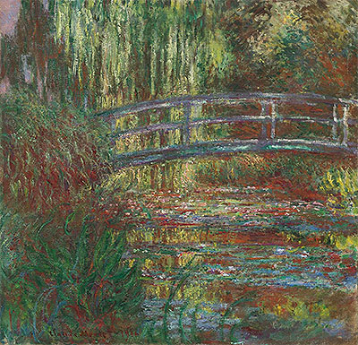 Monet's Water Garden and the Japanese Footbridge, 1900 | Claude Monet | Giclée Canvas Print