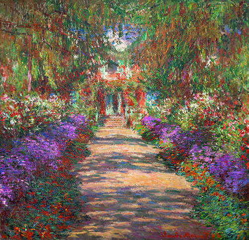 Pfad in Monets Garten in Giverny, c.1901/02 | Claude Monet | Giclée Leinwand Kunstdruck