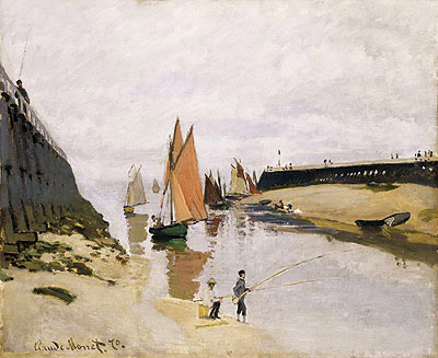 Entrance to the Port of Trouville, 1870 | Claude Monet | Giclée Canvas Print