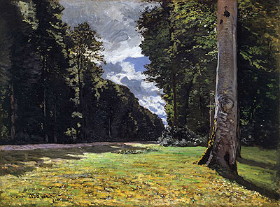 Monet | The Chailly Road Through the Forest of Fontainebleau, 1865 | Giclée Canvas Print