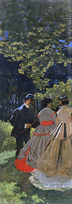 Dejeuner sur L'Herbe, Chailly (left panel), c.1865/66 | Claude Monet | Giclée Leinwand Kunstdruck