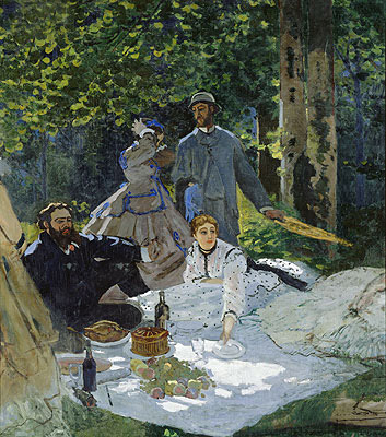 Dejeuner sur L'Herbe, Chailly, c.1865/66 | Claude Monet | Giclée Leinwand Kunstdruck