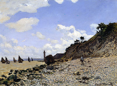 Beach at Honfleur, c.1867 | Claude Monet | Giclée Leinwand Kunstdruck