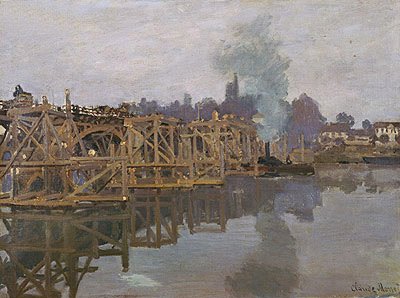 Argenteuil, the Bridge under Repair, 1872 | Claude Monet | Giclée Leinwand Kunstdruck