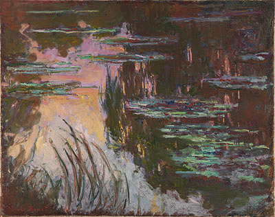 Claude Monet | Water-Lilies, Setting Sun, c.1907 | Giclée Canvas Print