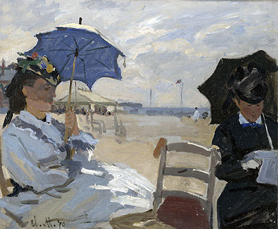Der Strand von Trouville, 1870 | Claude Monet