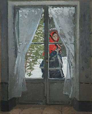 The Red Cape (Madame Monet), c.1870 | Claude Monet | Giclée Leinwand Kunstdruck
