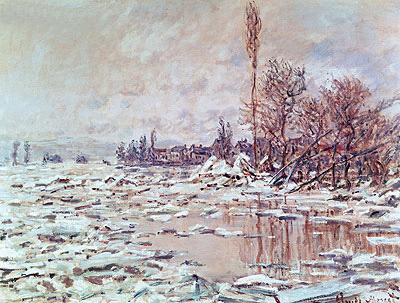 The Ice Breaking Up, 1880 | Claude Monet | Giclée Leinwand Kunstdruck