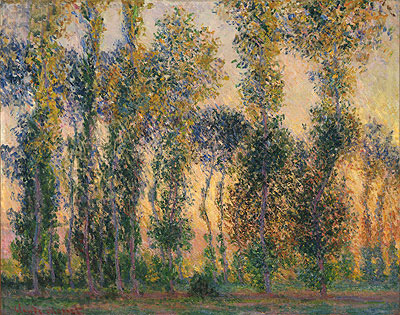 Poplars at Giverny, Sunrise, 1888 | Claude Monet | Giclée Leinwand Kunstdruck