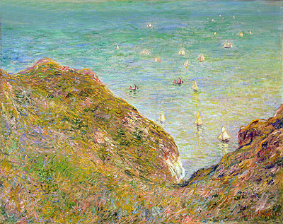 On the Cliff at Pourville, Clear Weather, 1882 | Claude Monet | Giclée Leinwand Kunstdruck