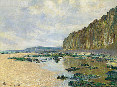 Low Tide at Varengeville (On the Cliff at Pourville), 1882 | Claude Monet | Giclée Canvas Print