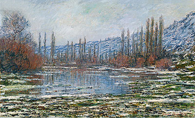 The Thaw at Vetheuil (Melting of Floes), 1881 | Claude Monet | Giclée Leinwand Kunstdruck