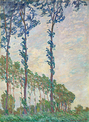 Wind Effect, Sequence of Poplars, 1891 | Claude Monet | Giclée Canvas Print