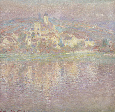 Vetheuil at Sunset, 1901 | Claude Monet | Giclée Leinwand Kunstdruck