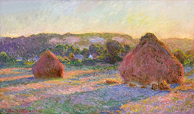 Weizenstapel (Ende Sommer), 1891 | Claude Monet | Giclée Leinwand Kunstdruck
