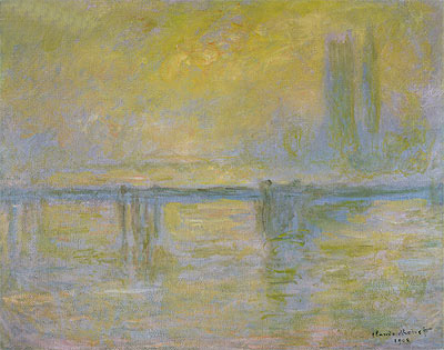 Charing Cross Bridge: Fog, 1902 | Claude Monet | Giclée Leinwand Kunstdruck
