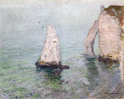 The Rock Needle and the Porte d'Aval, c.1885 | Claude Monet | Giclée Leinwand Kunstdruck