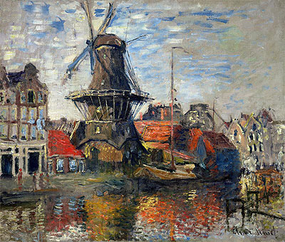 The Windmill, Amsterdam, 1871 | Claude Monet | Giclée Canvas Print