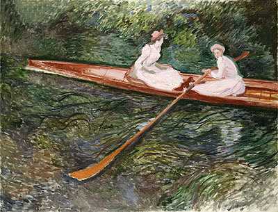 The Pink Rowing Boat, 1890 | Claude Monet | Giclée Leinwand Kunstdruck